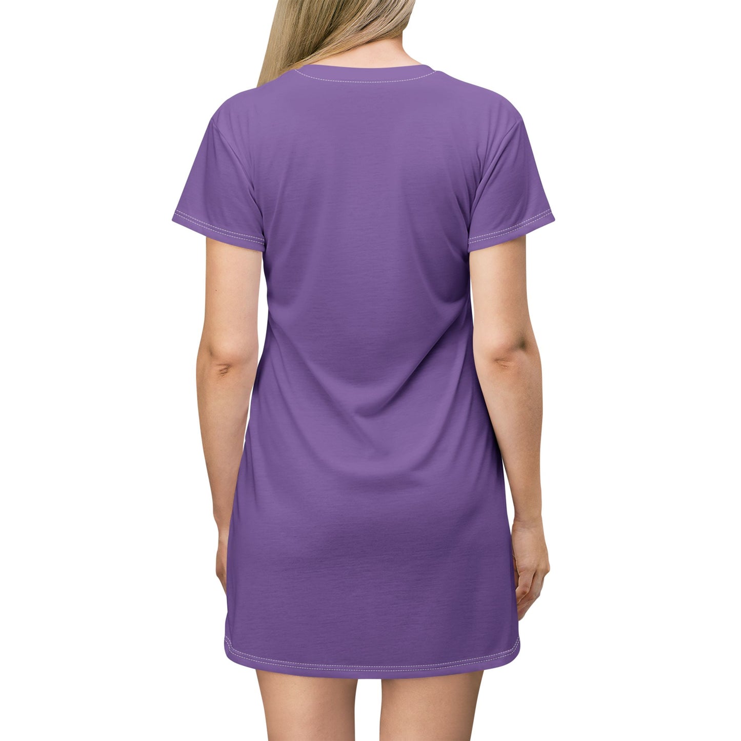 YONI Hollywood Smoke Purple T-Shirt Dress (AOP)