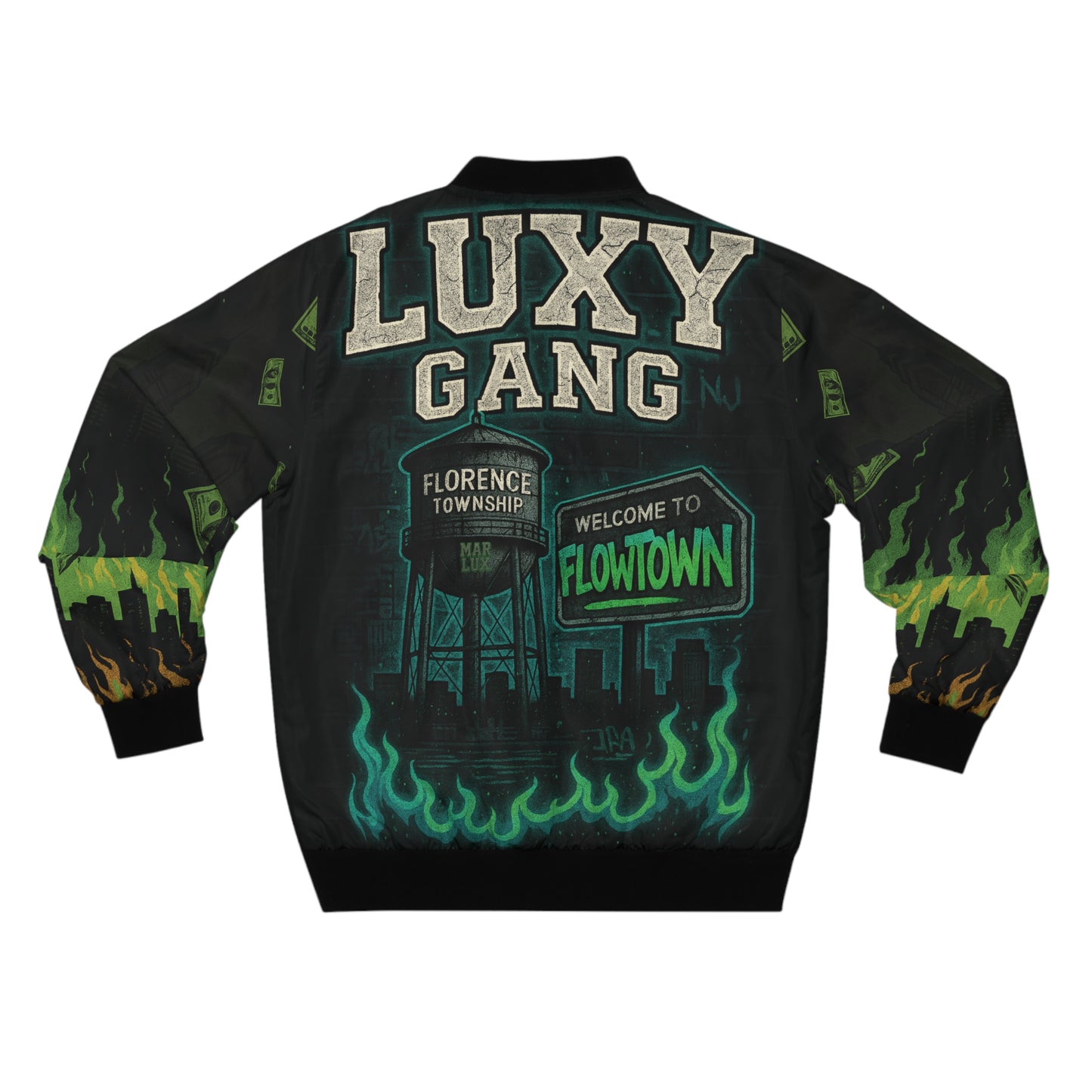 Luxy Gang "Mar Lux-Welcome To Flowtown" Men's Bomber Jacket (AOP)