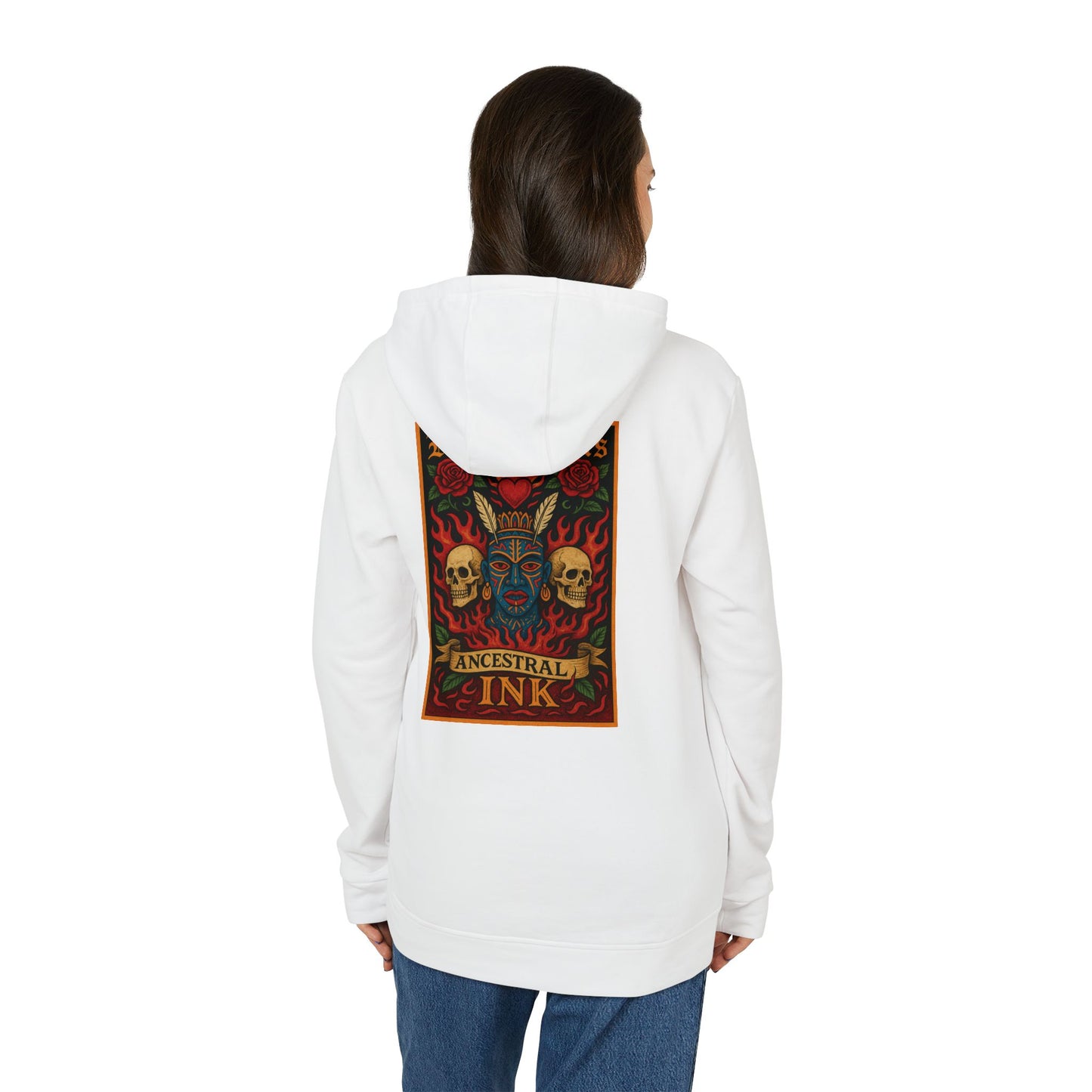 YONI, Burning Guitars & Adidas Unisex Fleece Hoodie