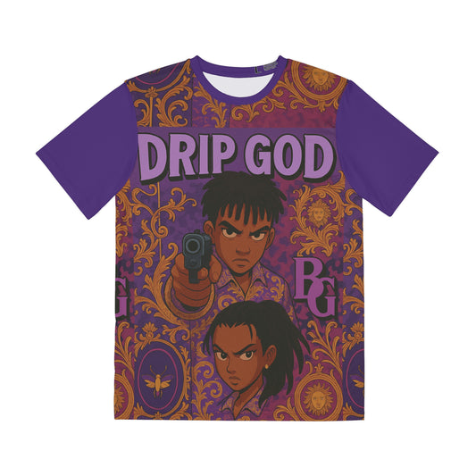 Unisex Purple, Polyester Tee The Dripstones Comic Book Limited Collection