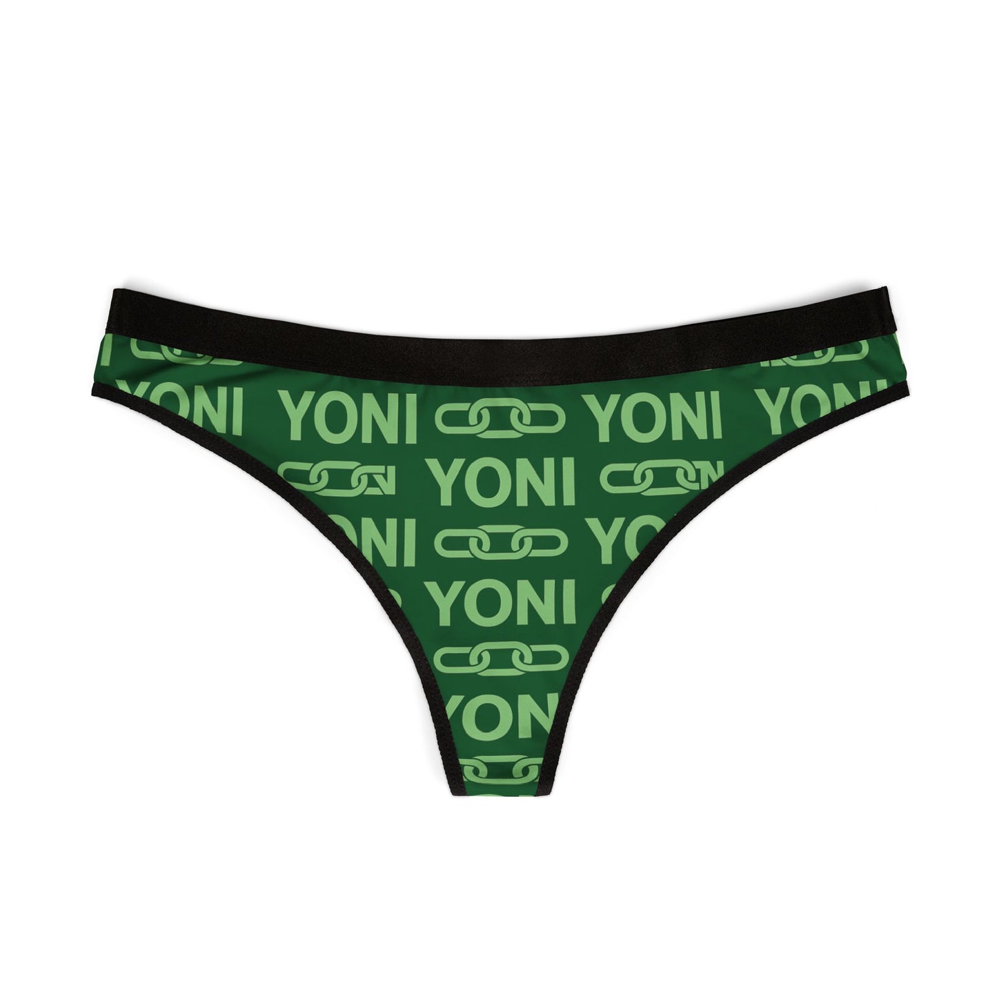 YONI Light Green Women's Thongs (AOP)