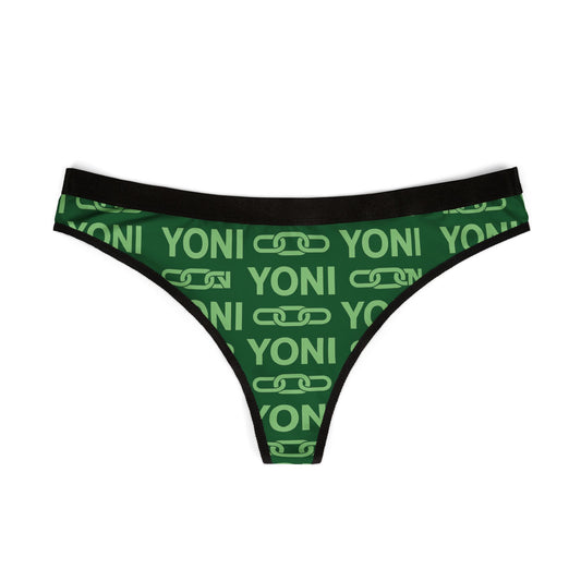 YONI Light Green Women's Thongs (AOP)