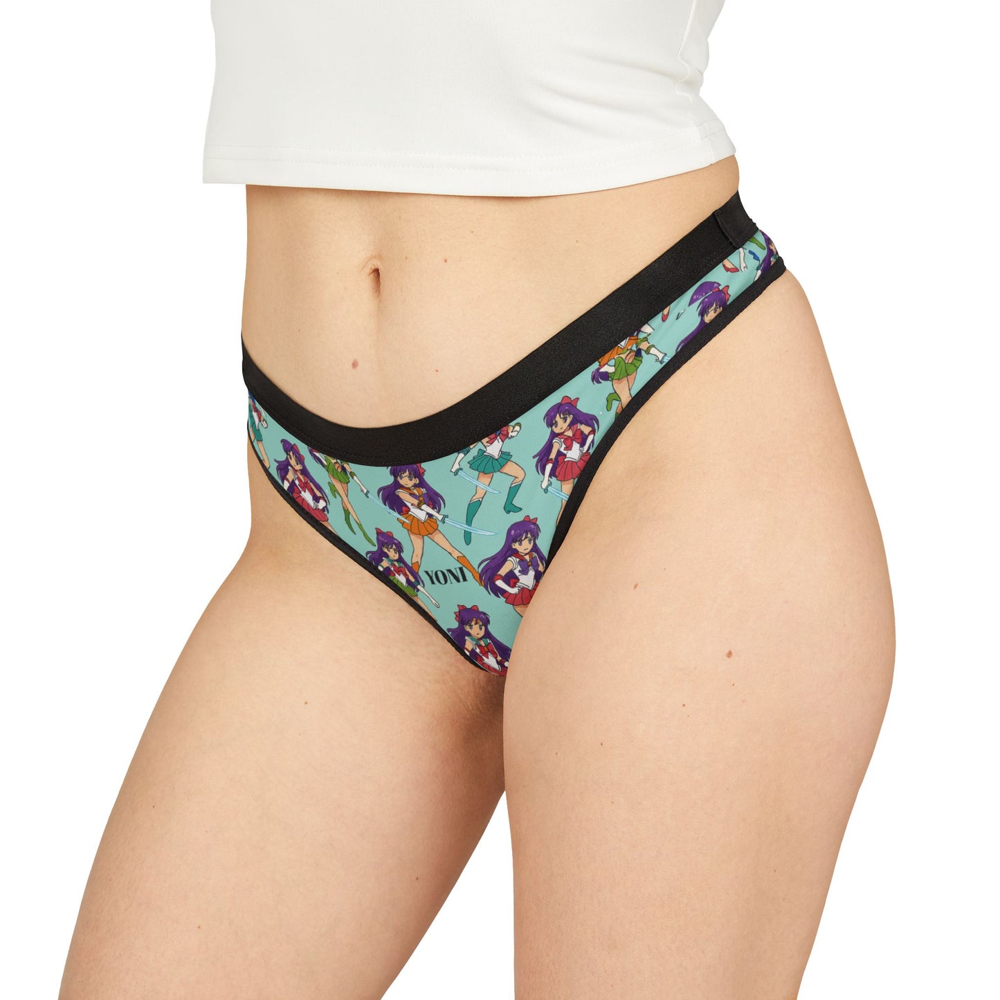 YONI Anime Sky Blue Women's Thongs