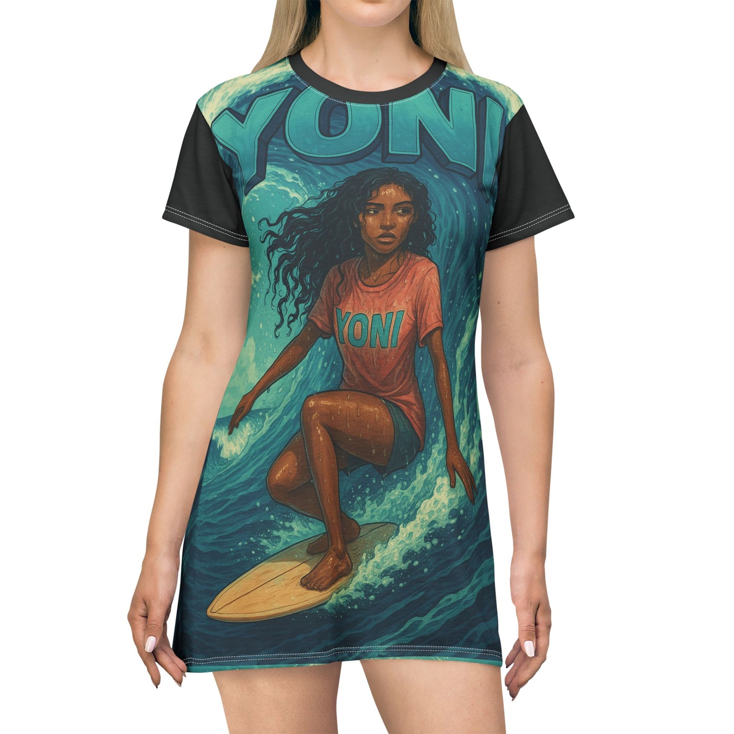 YONI Surfer Girl #1 T-Shirt Dress