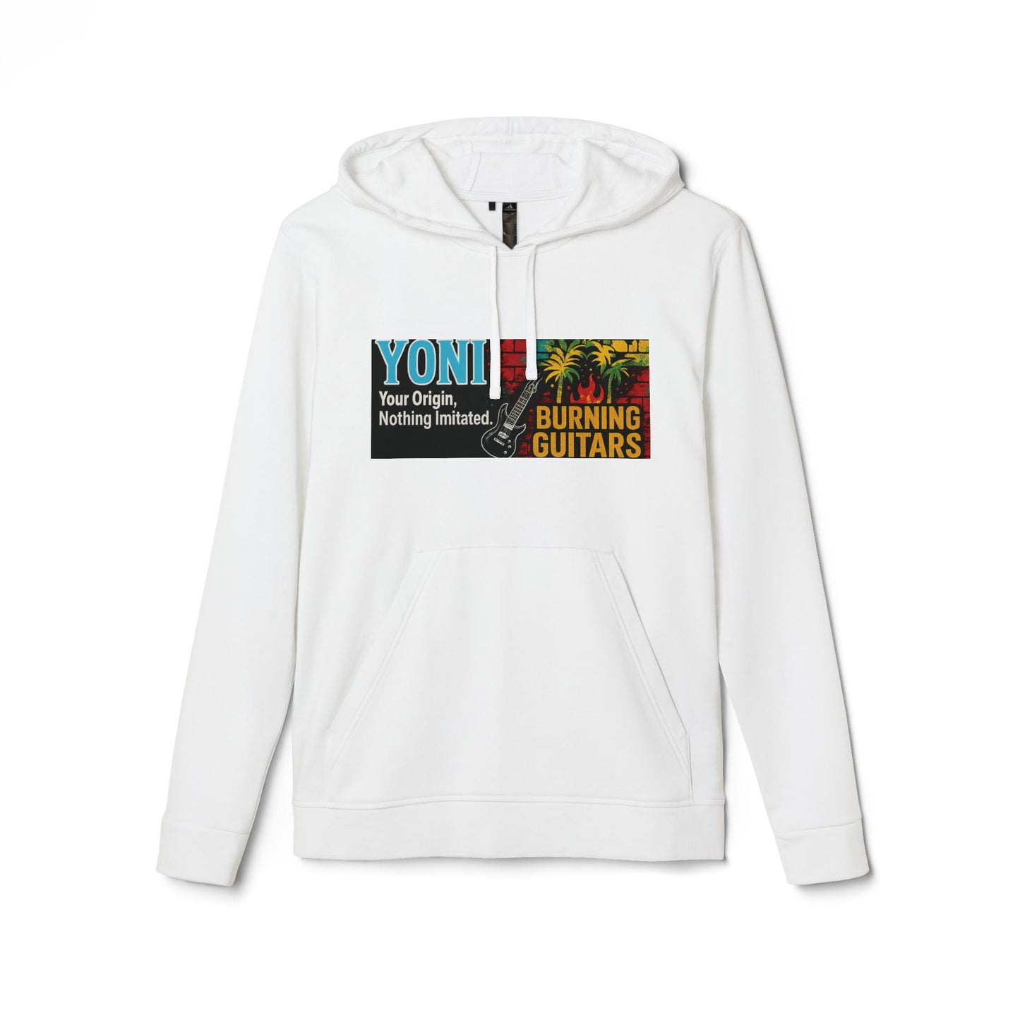 YONI, Burning Guitars & Adidas Unisex Fleece Hoodie