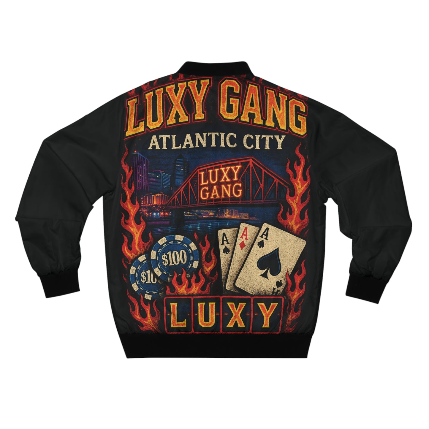 Luxy Gang Atlantic City Men's Bomber Jacket (AOP)