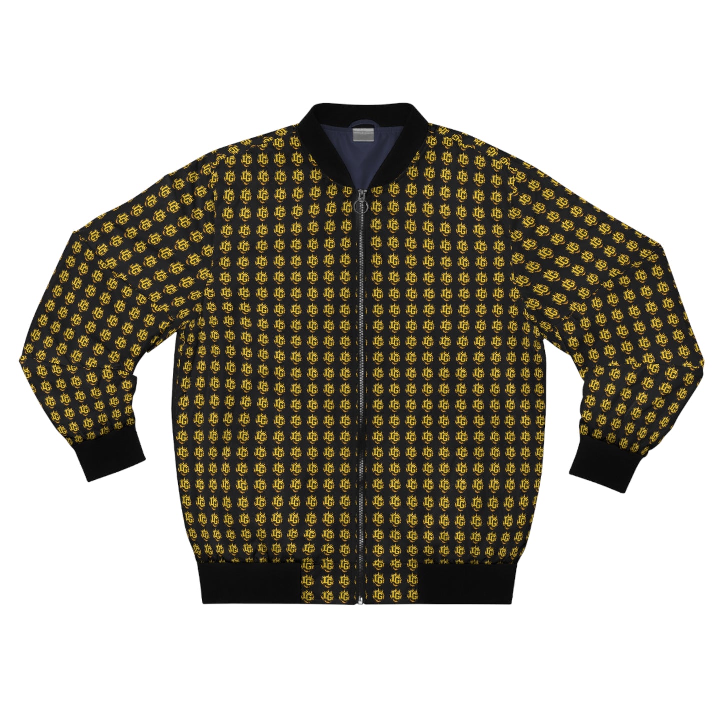 Luxary Group LG Monogram Black & Yellow Men's Bomber Jacket (AOP)
