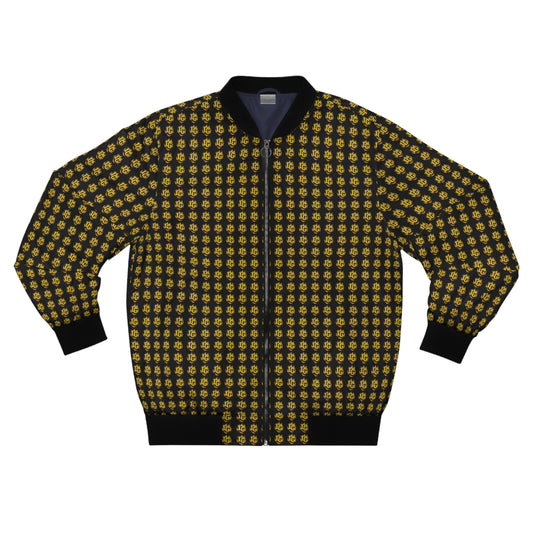 Luxary Group LG Monogram Black & Yellow Men's Bomber Jacket (AOP)