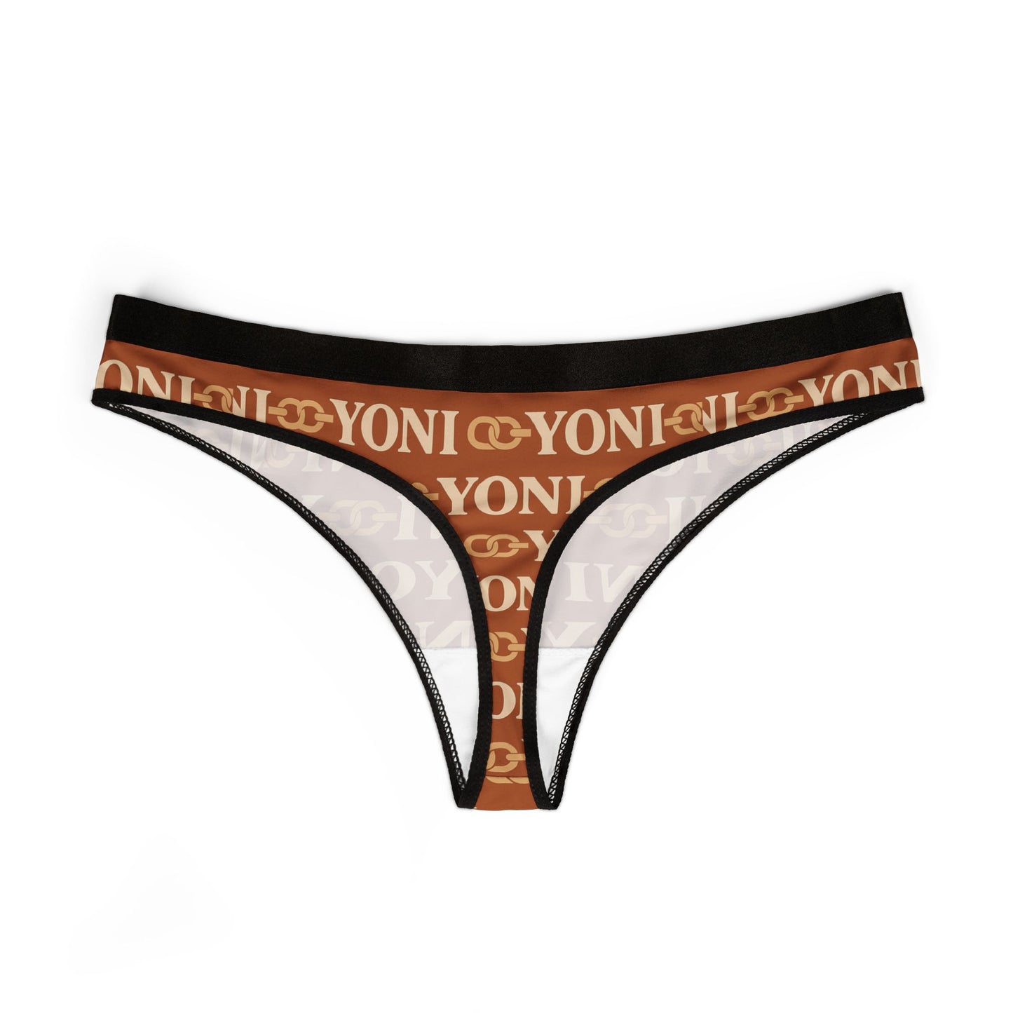 YONI Tan Chain Link Women's Thongs