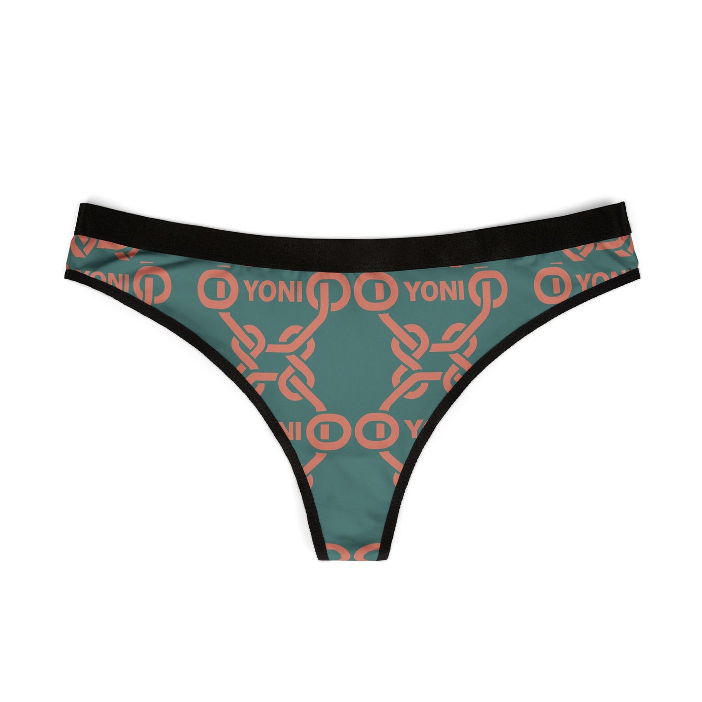 YONI Pink & Turquoise Women's Thongs (AOP)