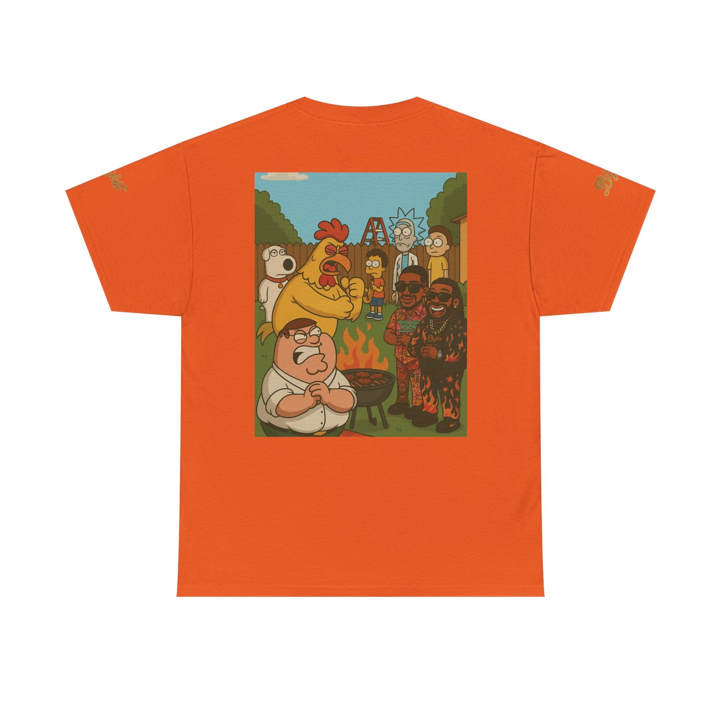 Meme/Parody Unisex Tee - BizkitBNB Limited Edition DTG Printed Cotton Shirt with Peter Griffin, The Chicken, Brian, Rick n Morty Design