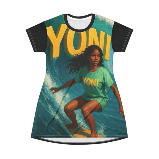 YONI Surfer Girl #2 T-Shirt Dress