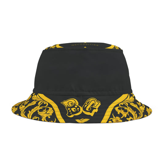 Burning Guitars Necessities Black & Yellow Vintage Bucket Hat