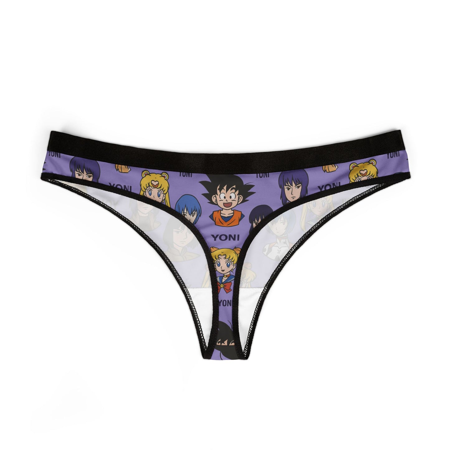 YONI Purple Anime Women's Thongs