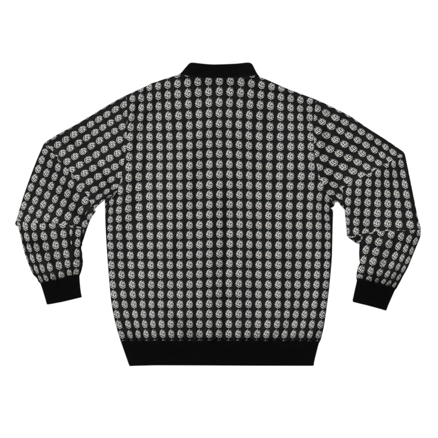 Luxary Group LG Monogram White & Black Men's Bomber Jacket (AOP)