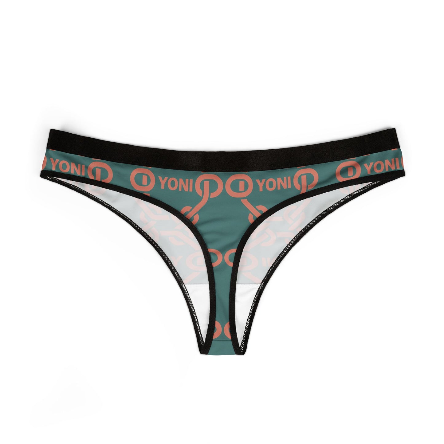YONI Pink & Turquoise Women's Thongs (AOP)