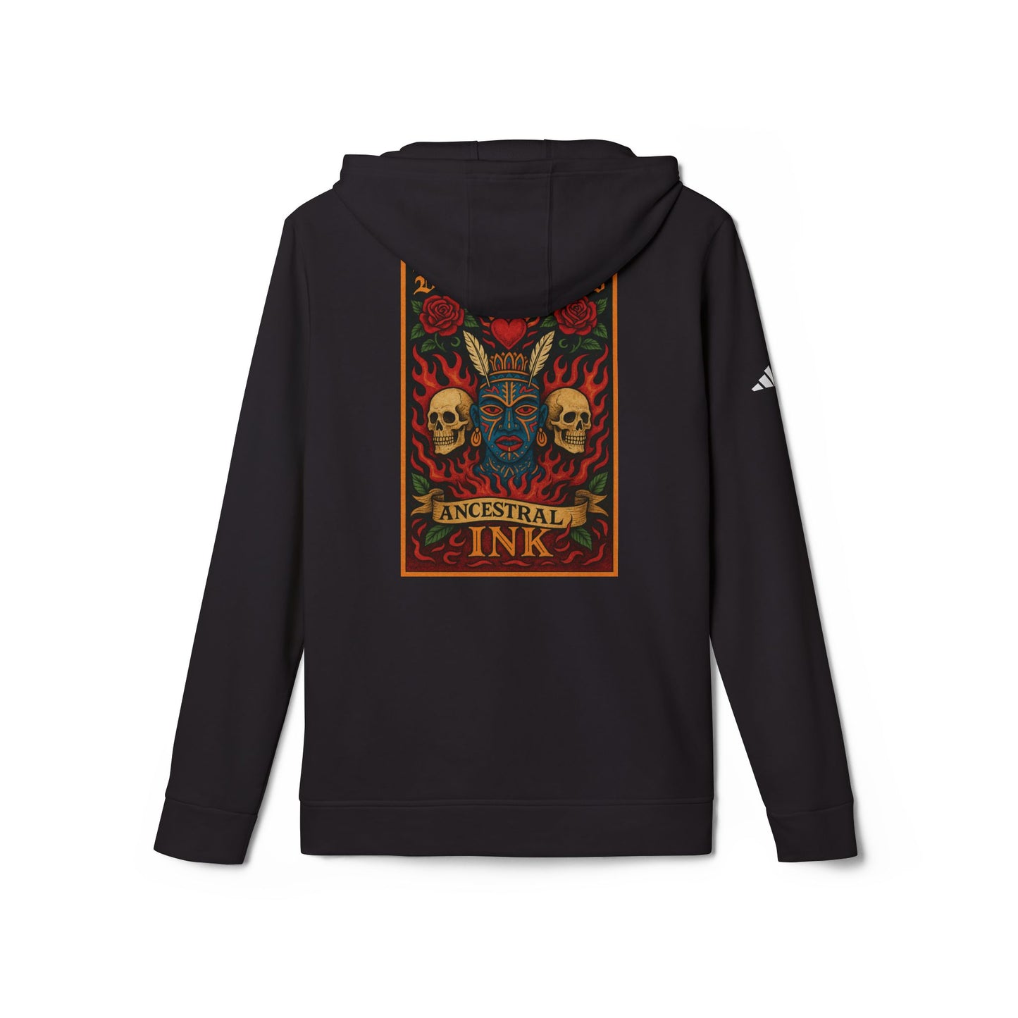 YONI, Burning Guitars & Adidas Unisex Fleece Hoodie