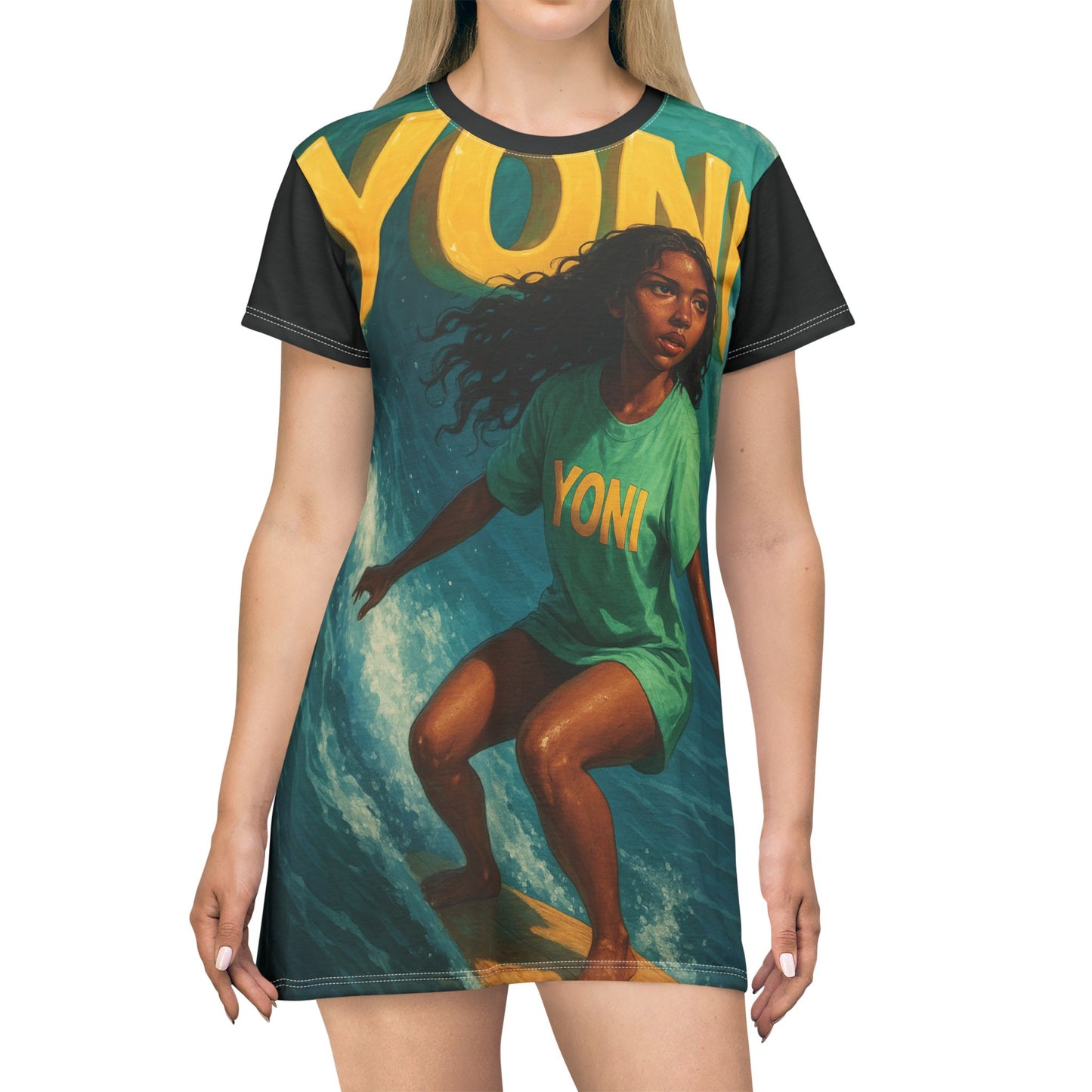 YONI Surfer Girl #2 T-Shirt Dress