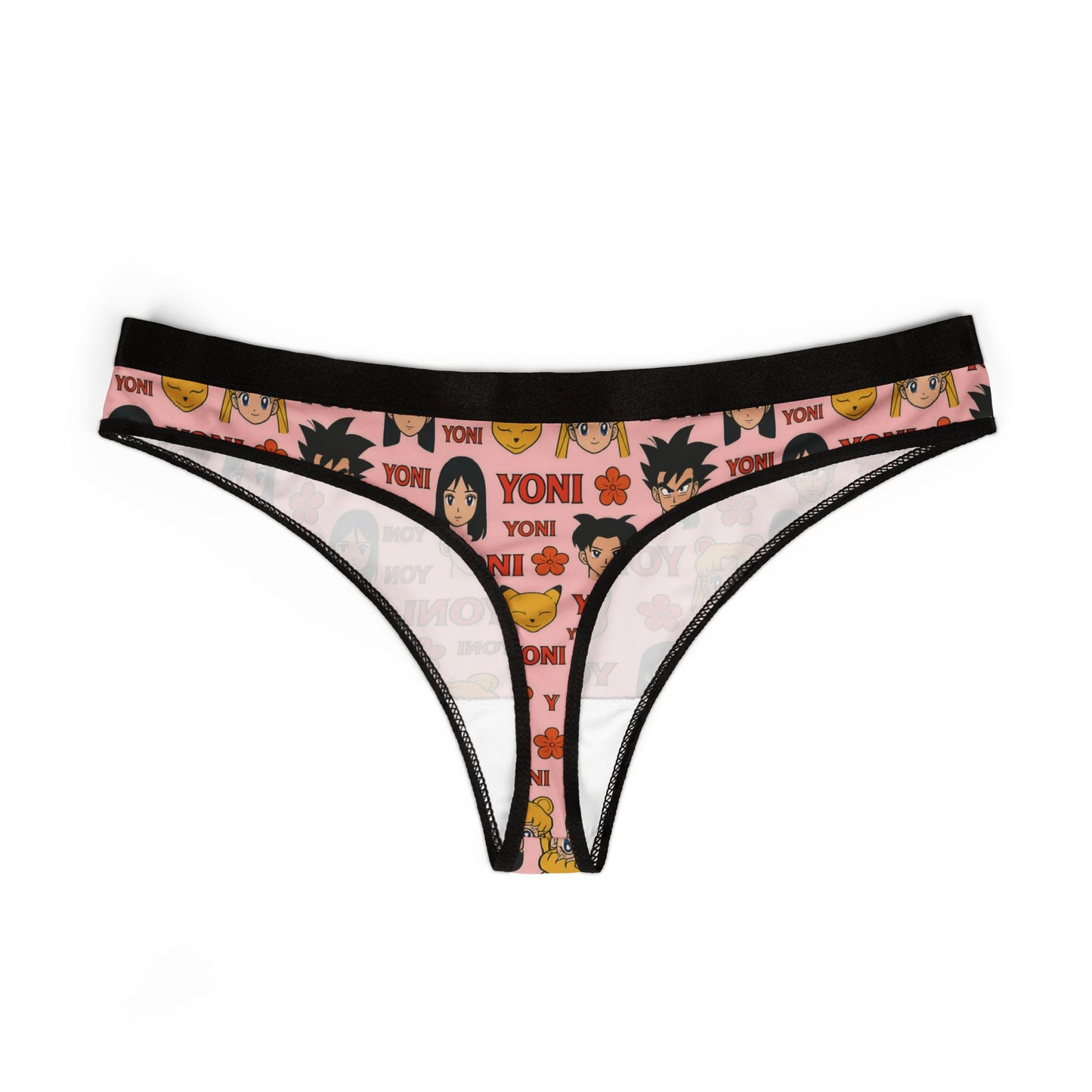 YONI Pink Anime Women's Thongs