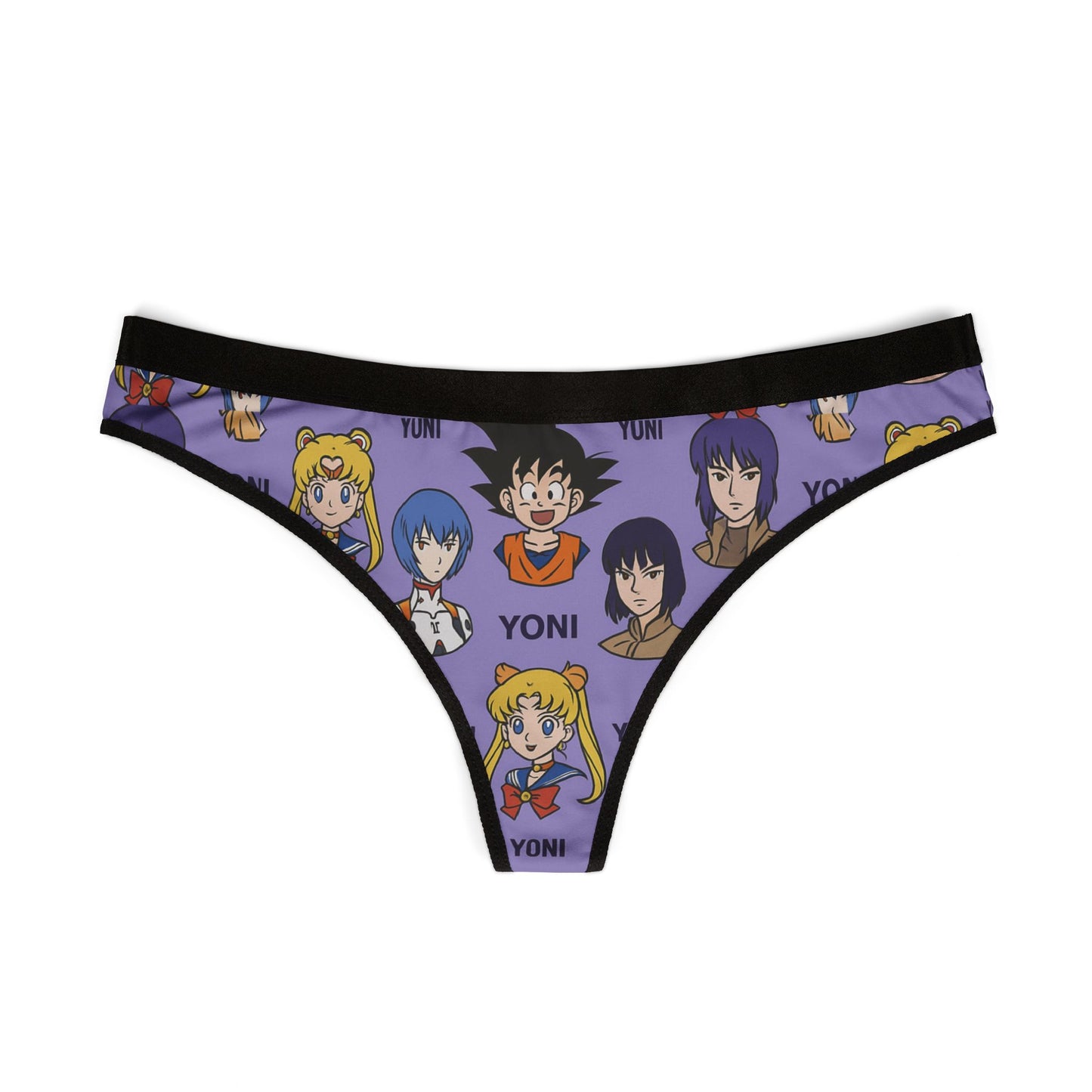 YONI Purple Anime Women's Thongs