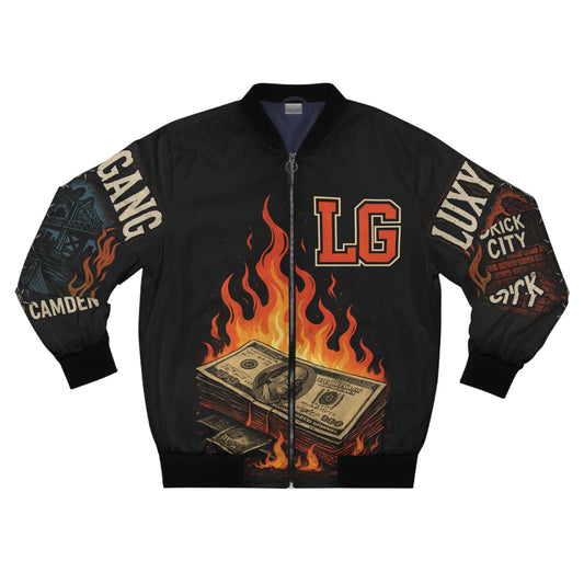Luxy Gang Burlington B-Town,Camden & Brick City Men's Bomber Jacket (AOP)
